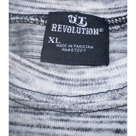 OT Revolution Shirt Mens Size XL Black Gray Heathered Stripe - Picture 6 of 6